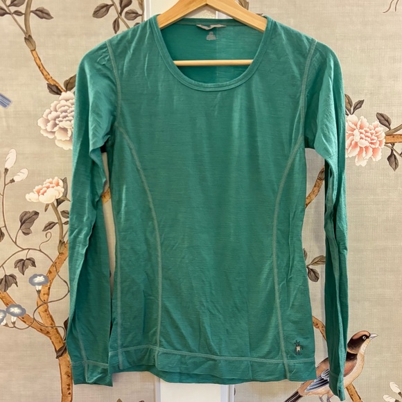 Smartwool Tops - Smartwool long sleeve wool shirt top, Small, green turquoise